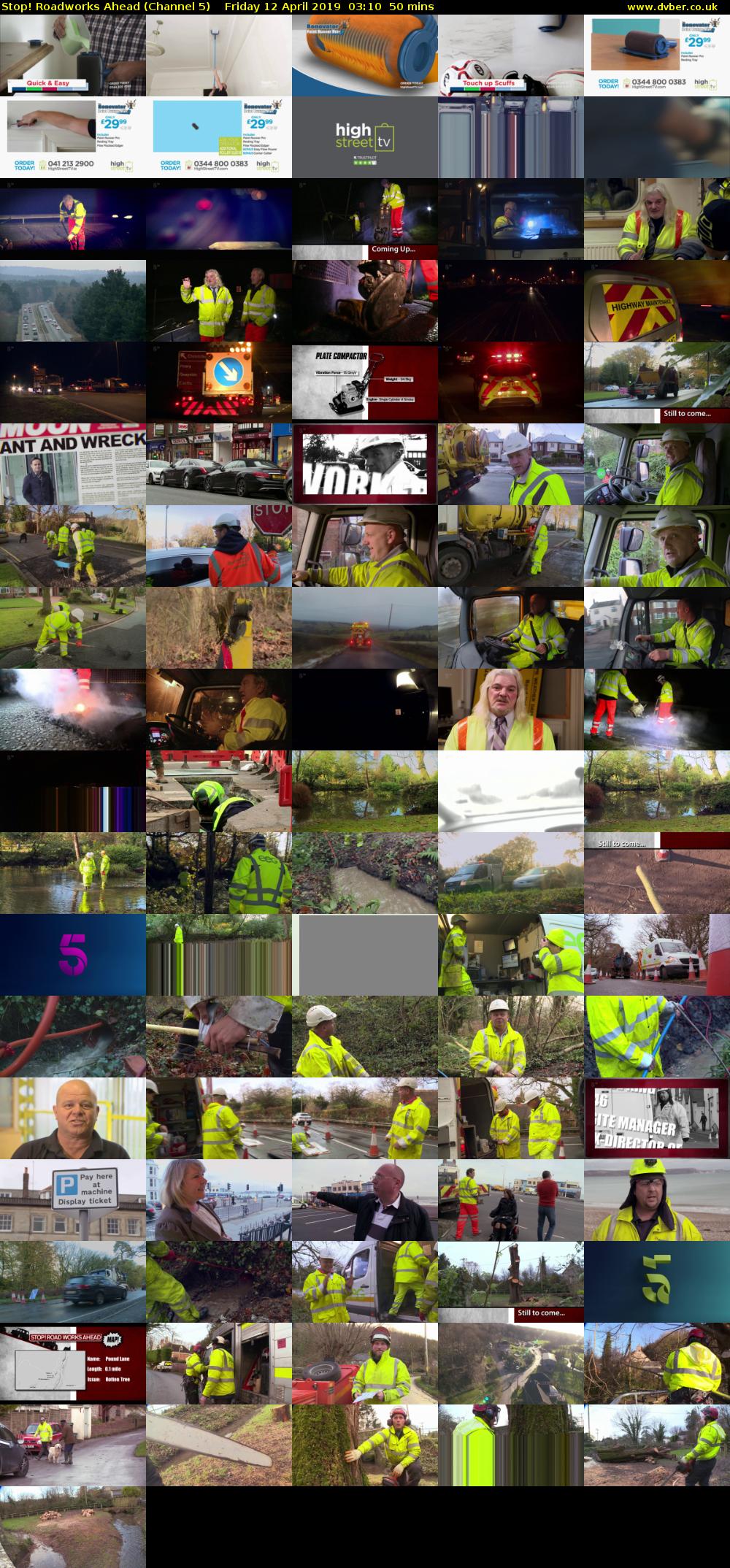 Stop! Roadworks Ahead (Channel 5) Friday 12 April 2019 03:10 - 04:00