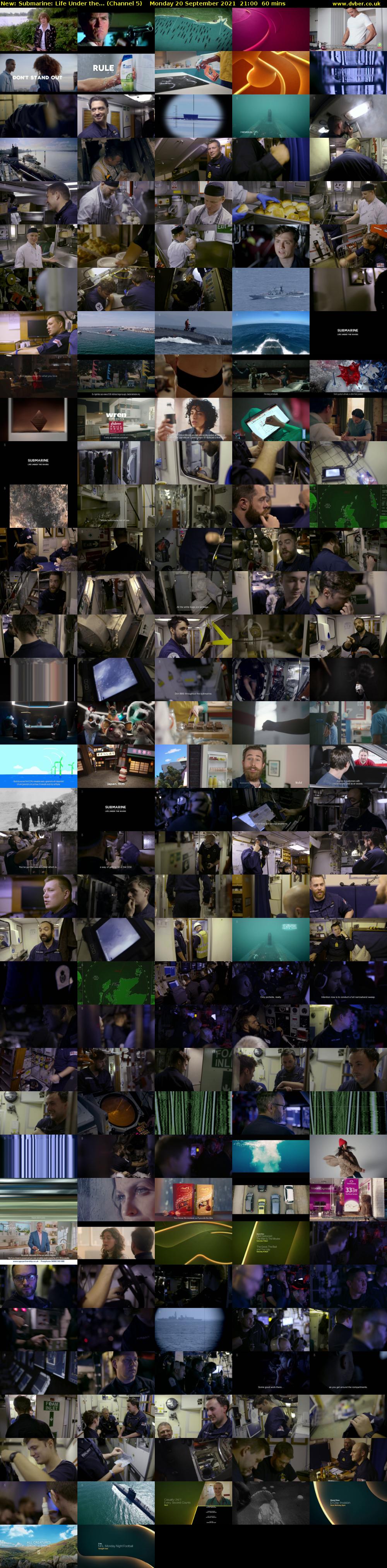 Submarine: Life Under the... (Channel 5) Monday 20 September 2021 21:00 - 22:00