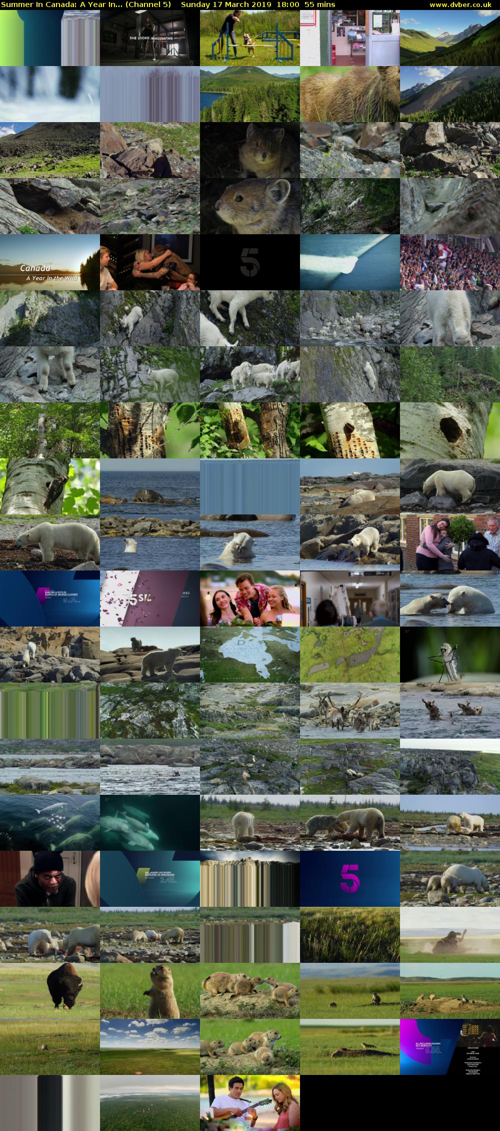 Summer In Canada: A Year In... (Channel 5) Sunday 17 March 2019 18:00 - 18:55