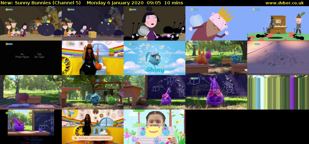 Sunny Bunnies (Channel 5) Monday 6 January 2020 09:05 - 09:15