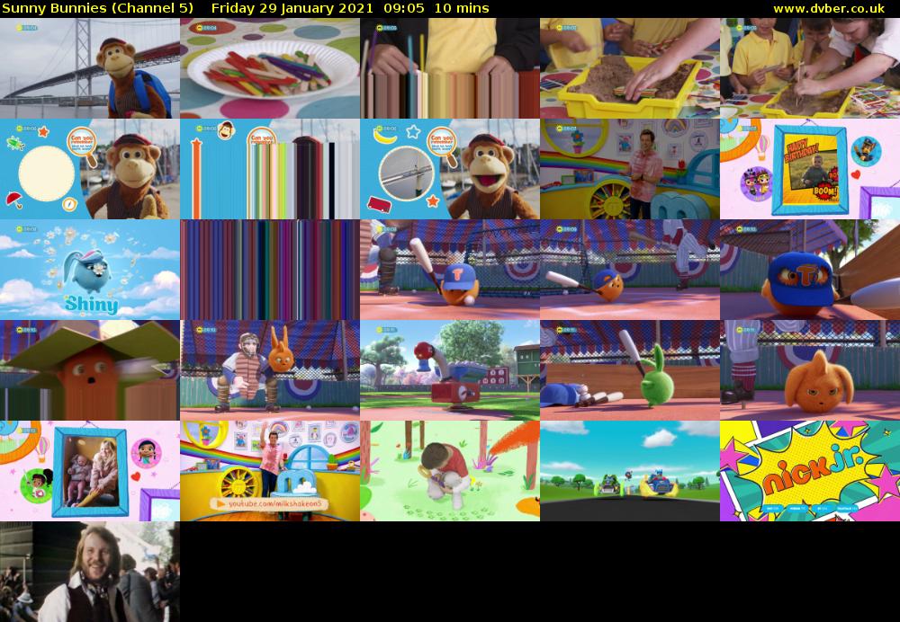 Sunny Bunnies (Channel 5) Friday 29 January 2021 09:05 - 09:15