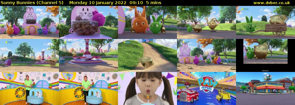 Sunny Bunnies (Channel 5) Monday 10 January 2022 09:10 - 09:15
