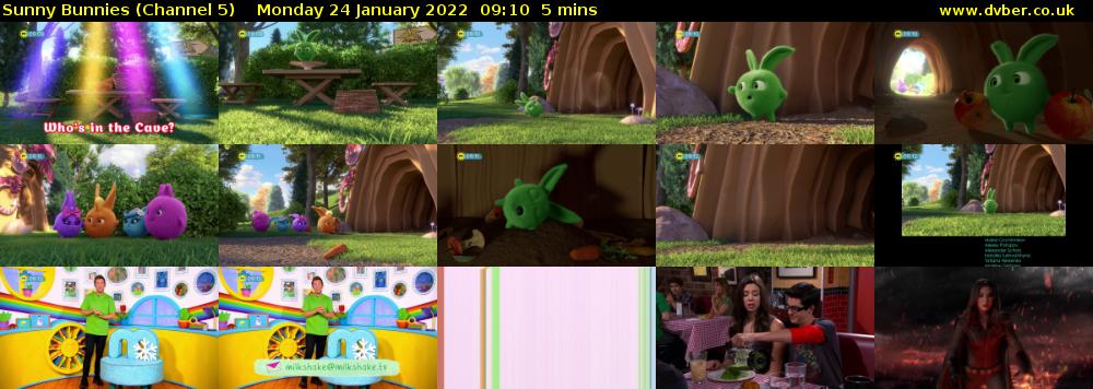 Sunny Bunnies (Channel 5) Monday 24 January 2022 09:10 - 09:15