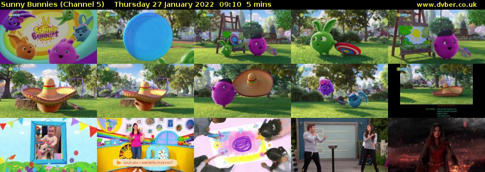 Sunny Bunnies (Channel 5) Thursday 27 January 2022 09:10 - 09:15
