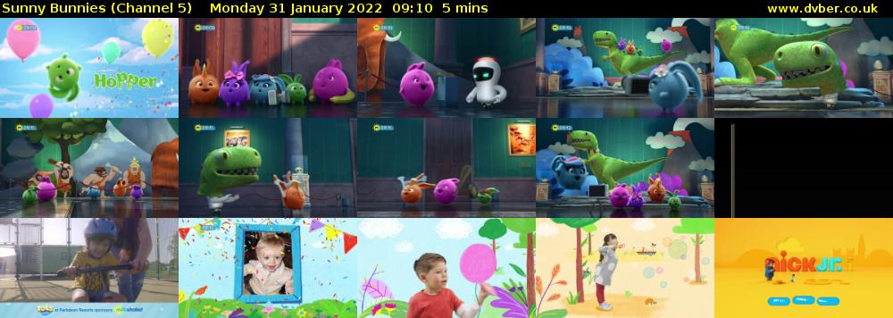 Sunny Bunnies (Channel 5) Monday 31 January 2022 09:10 - 09:15