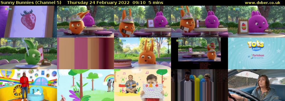 Sunny Bunnies (Channel 5) Thursday 24 February 2022 09:10 - 09:15