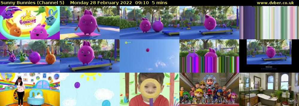 Sunny Bunnies (Channel 5) Monday 28 February 2022 09:10 - 09:15