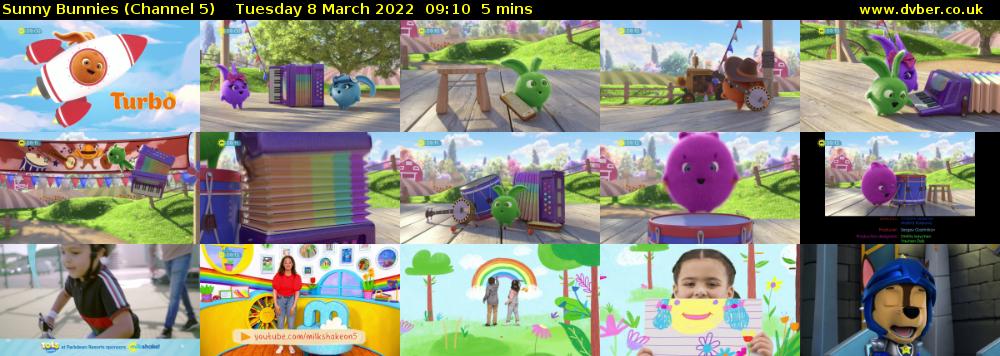 Sunny Bunnies (Channel 5) Tuesday 8 March 2022 09:10 - 09:15