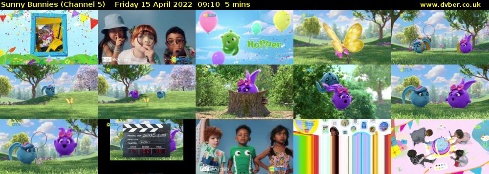 Sunny Bunnies (Channel 5) Friday 15 April 2022 09:10 - 09:15