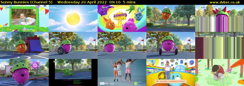 Sunny Bunnies (Channel 5) Wednesday 20 April 2022 09:10 - 09:15