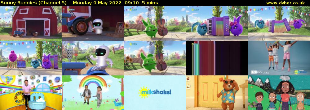 Sunny Bunnies (Channel 5) Monday 9 May 2022 09:10 - 09:15