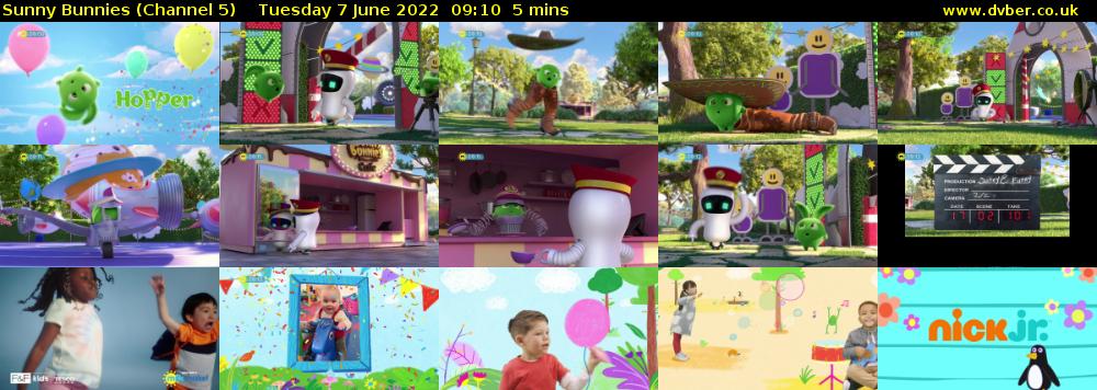 Sunny Bunnies (Channel 5) Tuesday 7 June 2022 09:10 - 09:15