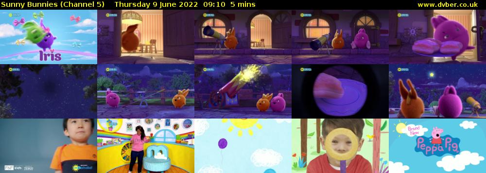Sunny Bunnies (Channel 5) Thursday 9 June 2022 09:10 - 09:15