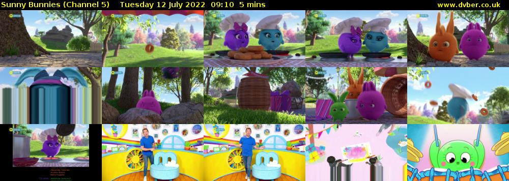Sunny Bunnies (Channel 5) Tuesday 12 July 2022 09:10 - 09:15