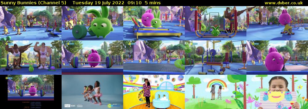 Sunny Bunnies (Channel 5) Tuesday 19 July 2022 09:10 - 09:15