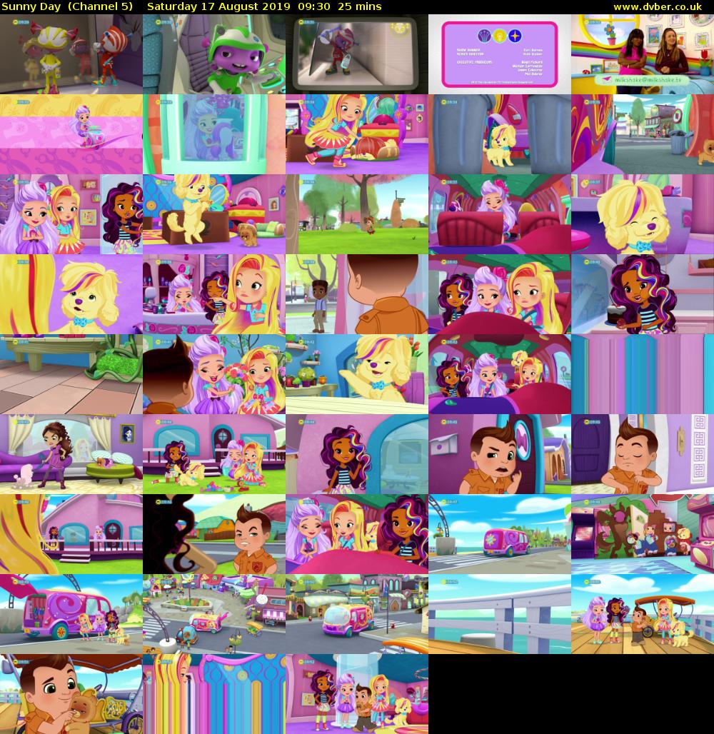 Sunny Day  (Channel 5) Saturday 17 August 2019 09:30 - 09:55