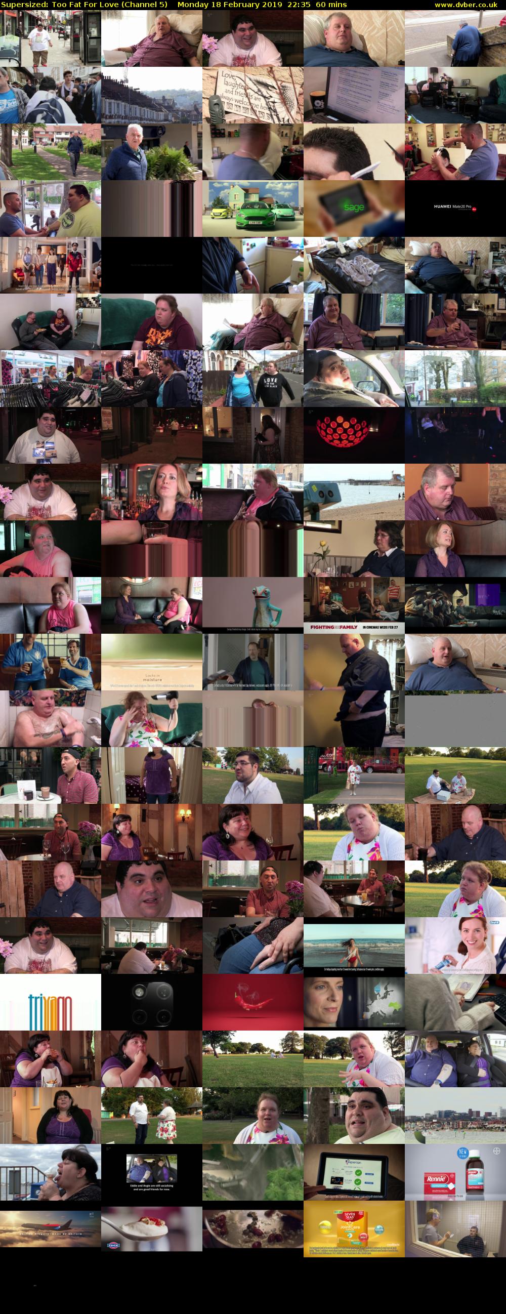 Supersized: Too Fat For Love (Channel 5) Monday 18 February 2019 22:35 - 23:35