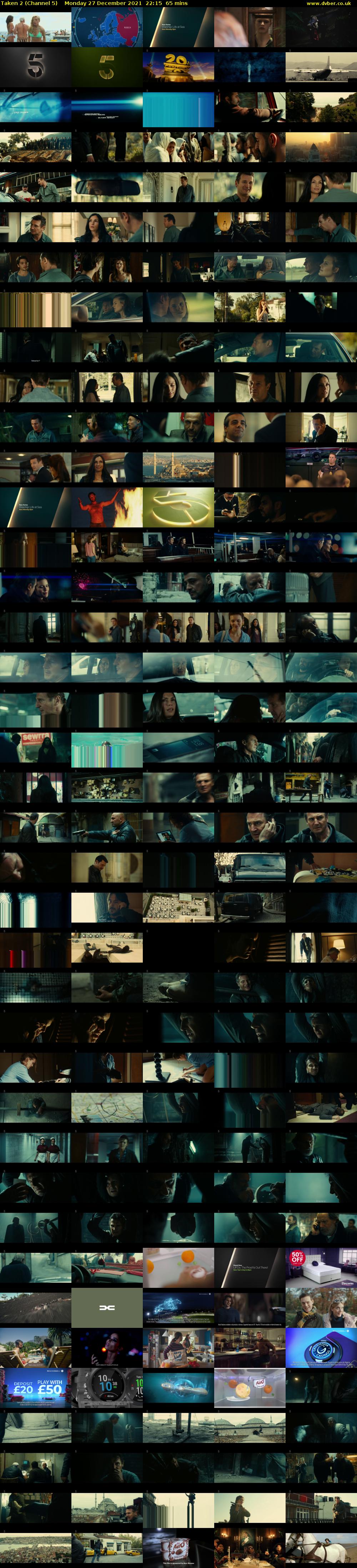 Taken 2 (Channel 5) Monday 27 December 2021 22:15 - 23:20