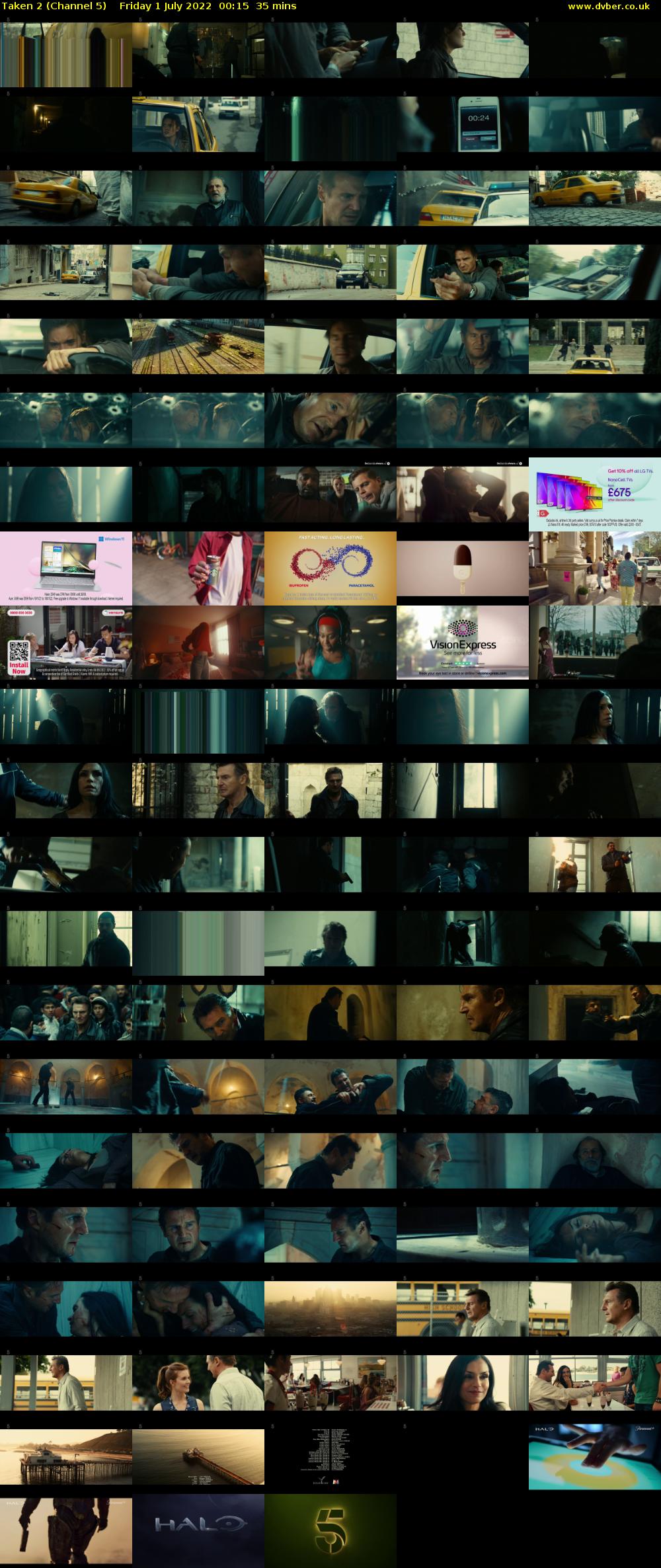 Taken 2 (Channel 5) Friday 1 July 2022 00:15 - 00:50