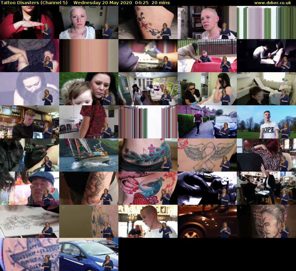 Tattoo Disasters (Channel 5) Wednesday 20 May 2020 04:25 - 04:45