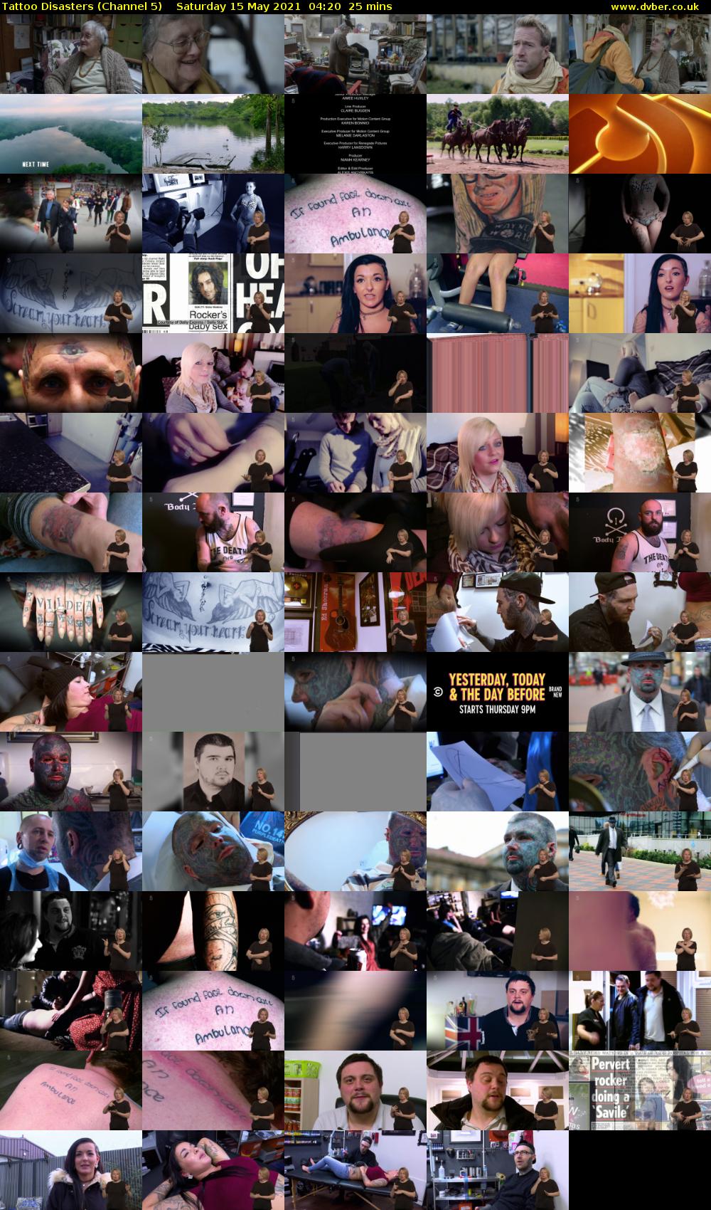 Tattoo Disasters (Channel 5) Saturday 15 May 2021 04:20 - 04:45