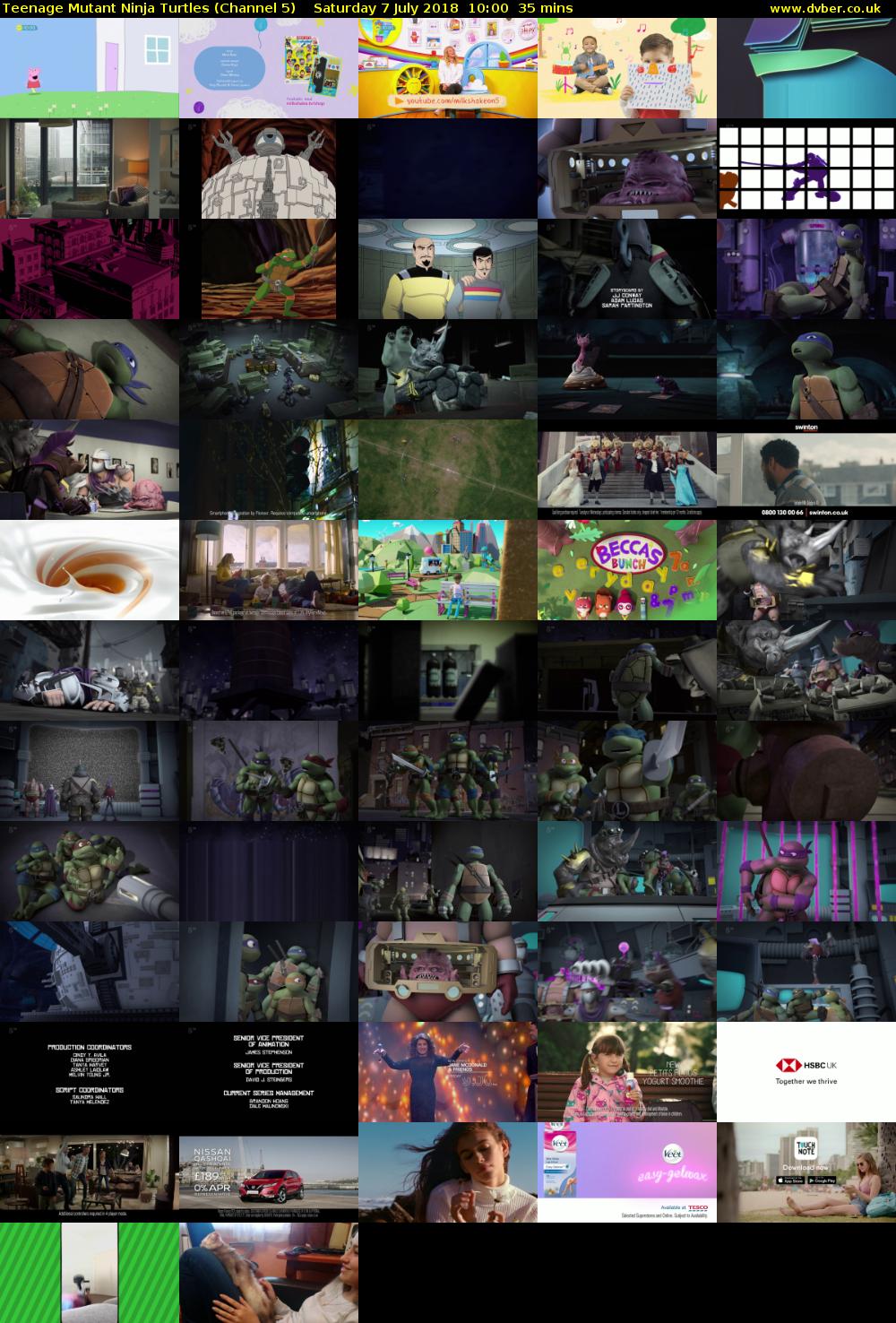 Teenage Mutant Ninja Turtles (Channel 5) Saturday 7 July 2018 10:00 - 10:35