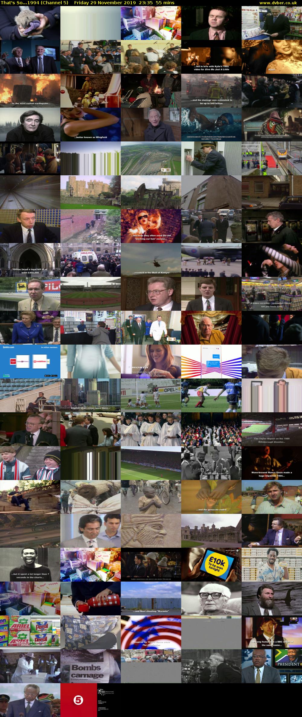That's So...1994 (Channel 5) Friday 29 November 2019 23:35 - 00:30