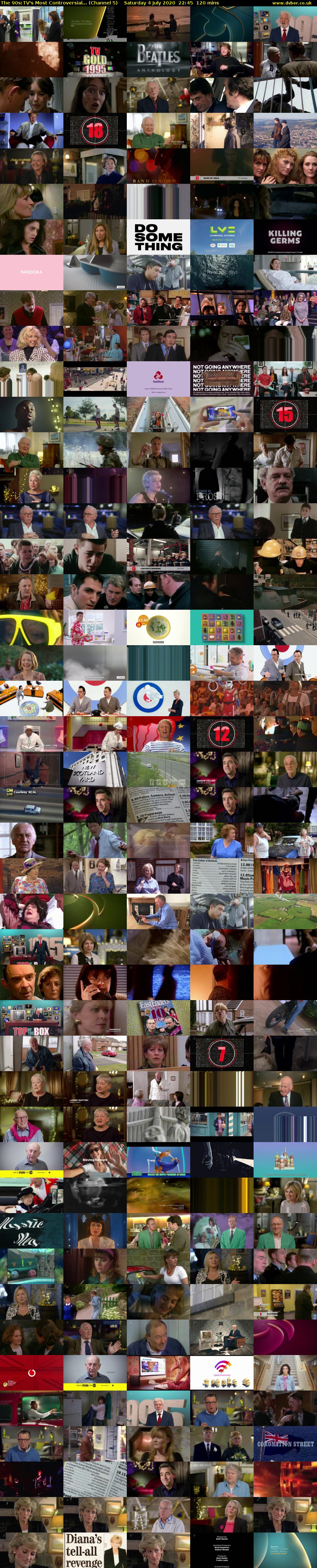 The 90s:TV's Most Controversial... (Channel 5) Saturday 4 July 2020 22:45 - 00:45
