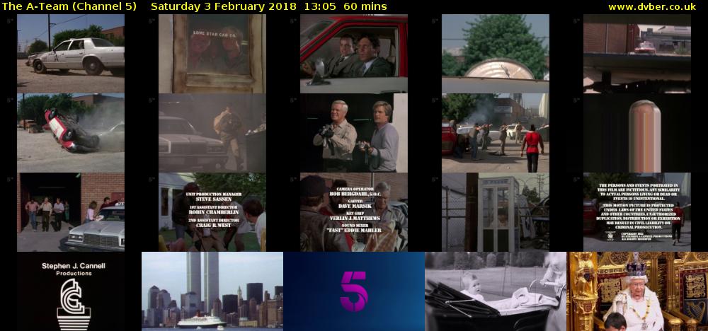 The A-Team (Channel 5) Saturday 3 February 2018 13:05 - 14:05