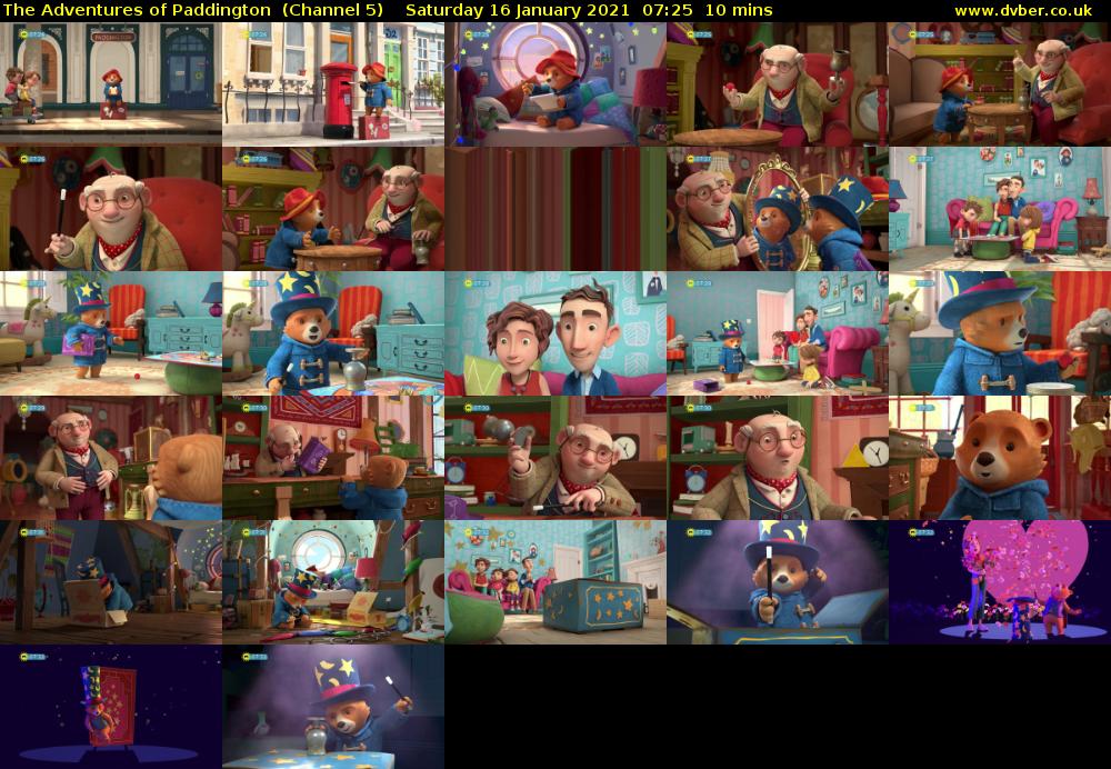 The Adventures of Paddington  (Channel 5) Saturday 16 January 2021 07:25 - 07:35