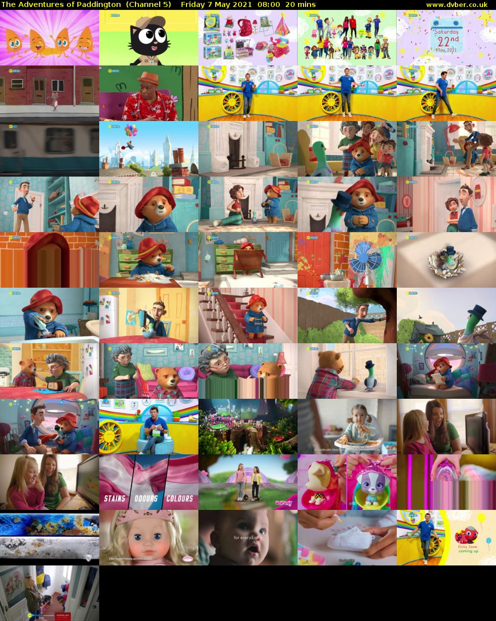 The Adventures of Paddington  (Channel 5) Friday 7 May 2021 08:00 - 08:20