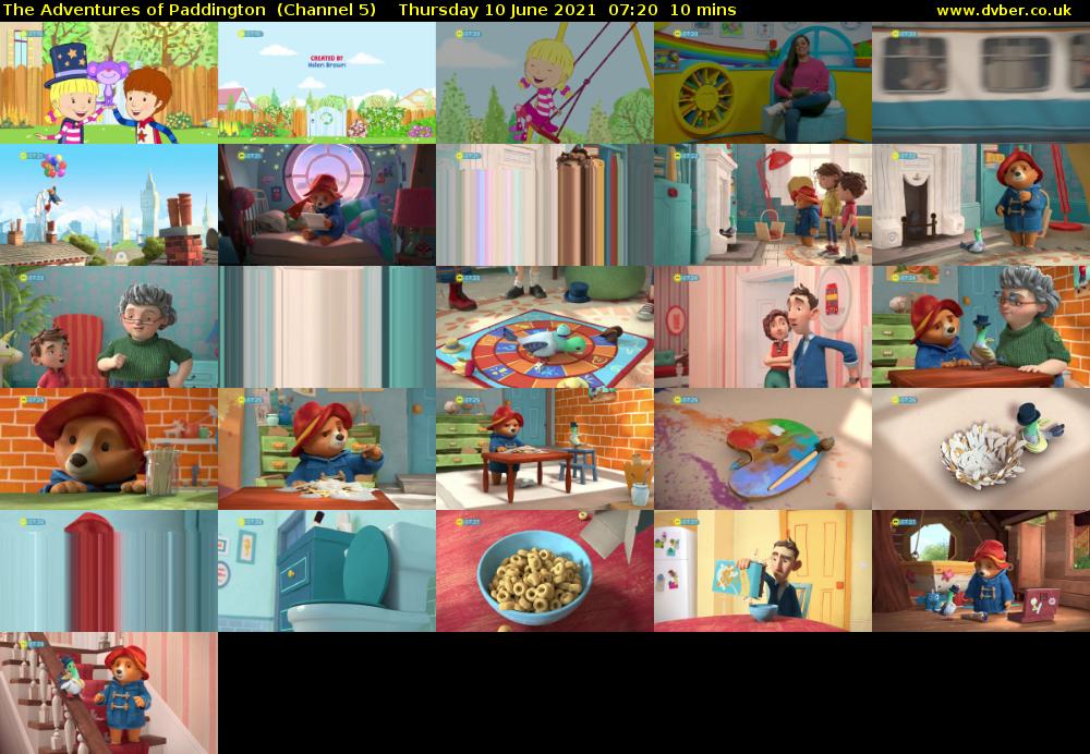 The Adventures of Paddington  (Channel 5) Thursday 10 June 2021 07:20 - 07:30