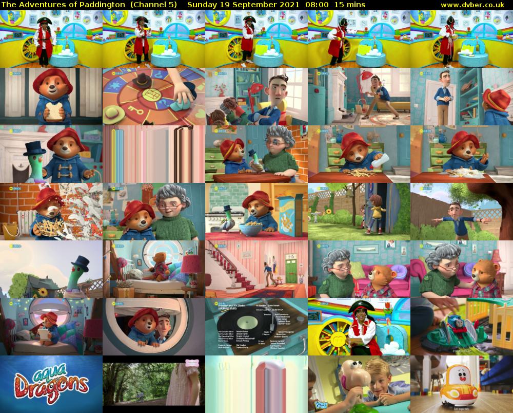 The Adventures of Paddington  (Channel 5) Sunday 19 September 2021 08:00 - 08:15