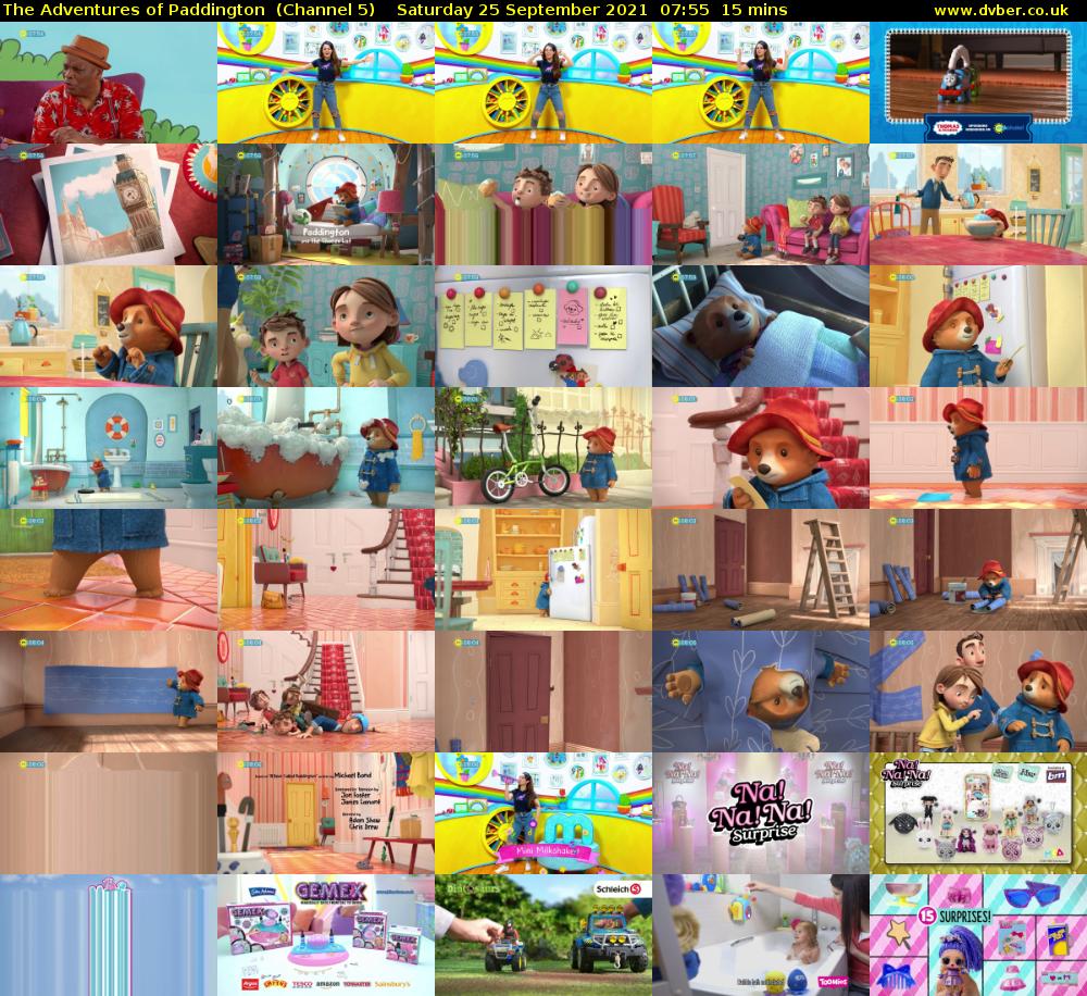 The Adventures of Paddington  (Channel 5) Saturday 25 September 2021 07:55 - 08:10