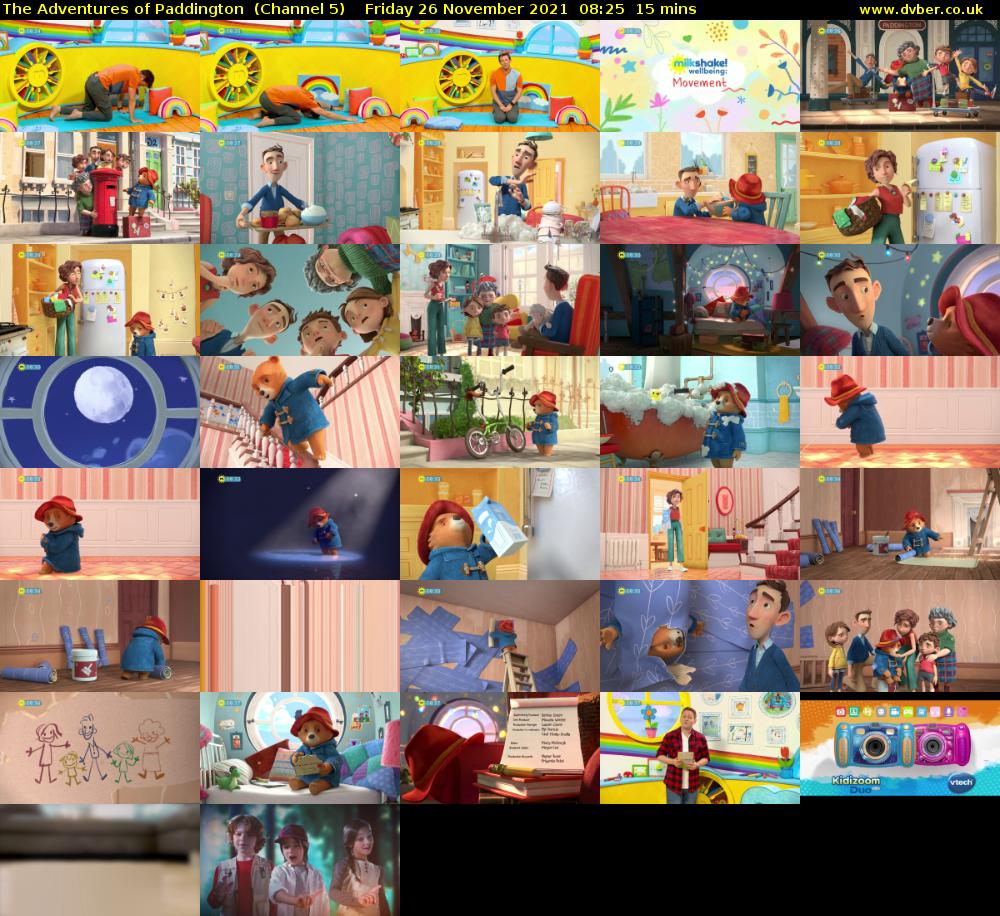 The Adventures of Paddington  (Channel 5) Friday 26 November 2021 08:25 - 08:40