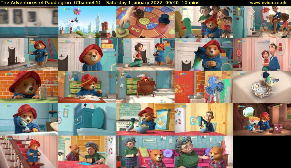 The Adventures of Paddington  (Channel 5) Saturday 1 January 2022 09:40 - 09:50