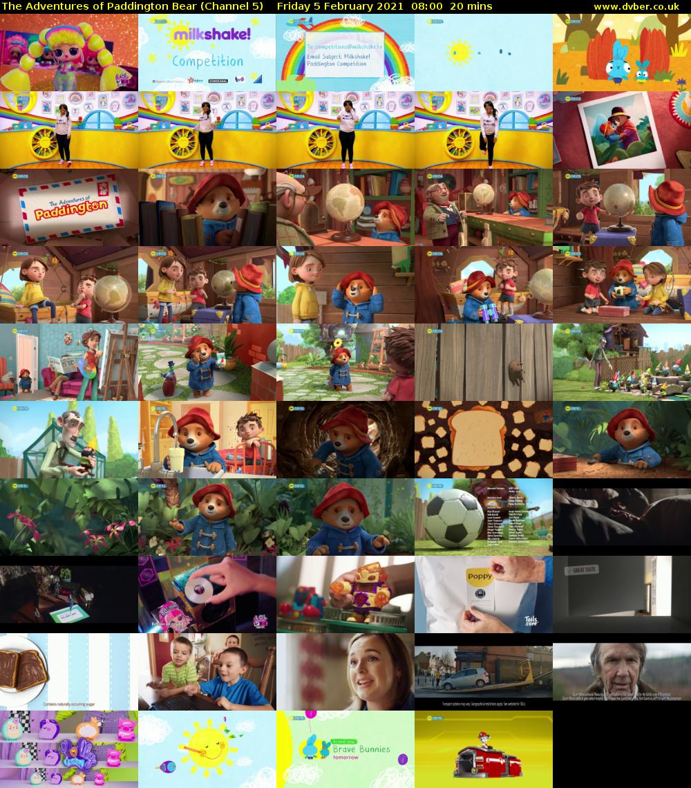 The Adventures of Paddington Bear (Channel 5) Friday 5 February 2021 08:00 - 08:20