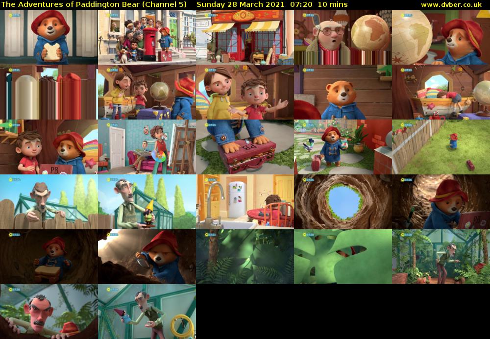 The Adventures of Paddington Bear (Channel 5) Sunday 28 March 2021 07:20 - 07:30