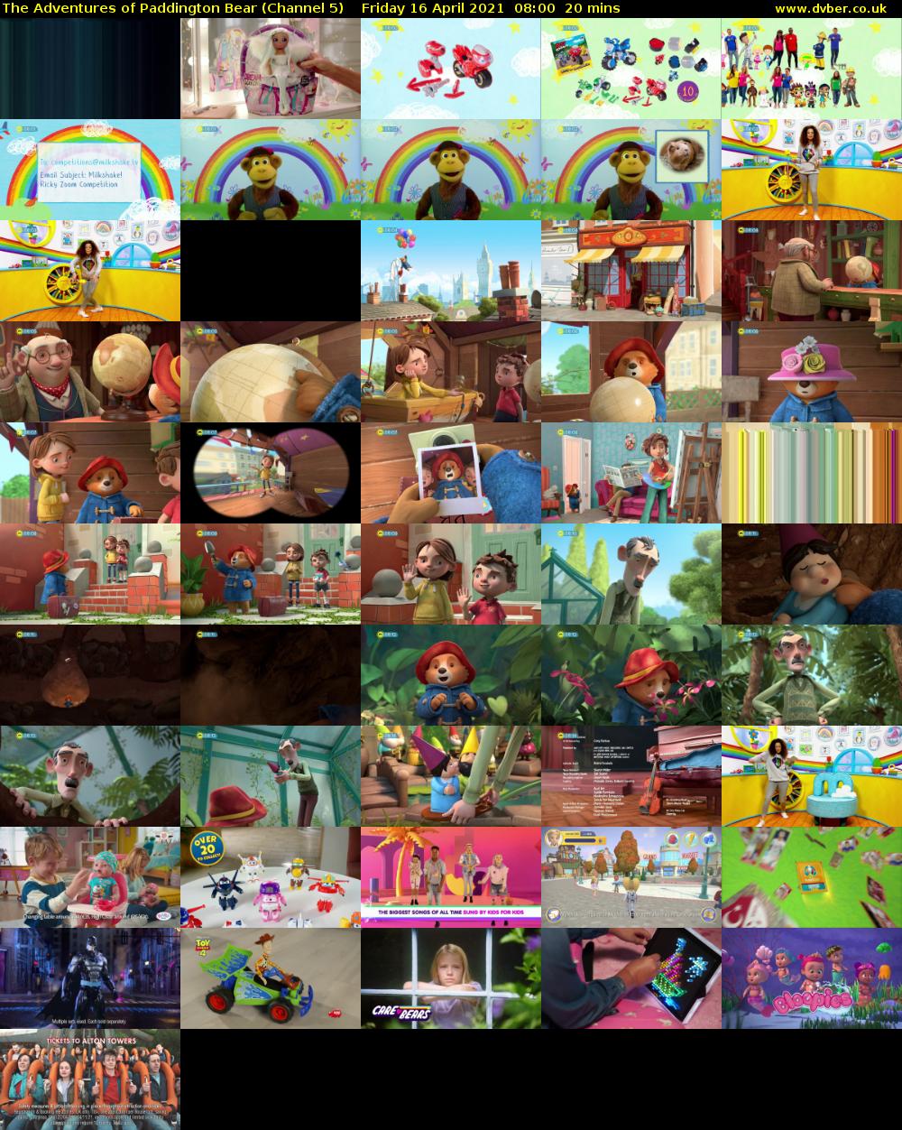 The Adventures of Paddington Bear (Channel 5) Friday 16 April 2021 08:00 - 08:20