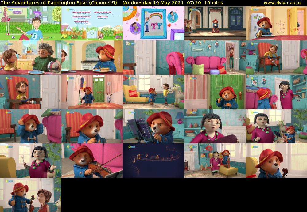 The Adventures of Paddington Bear (Channel 5) Wednesday 19 May 2021 07:20 - 07:30
