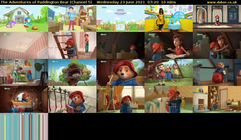 The Adventures of Paddington Bear (Channel 5) Wednesday 23 June 2021 07:20 - 07:30