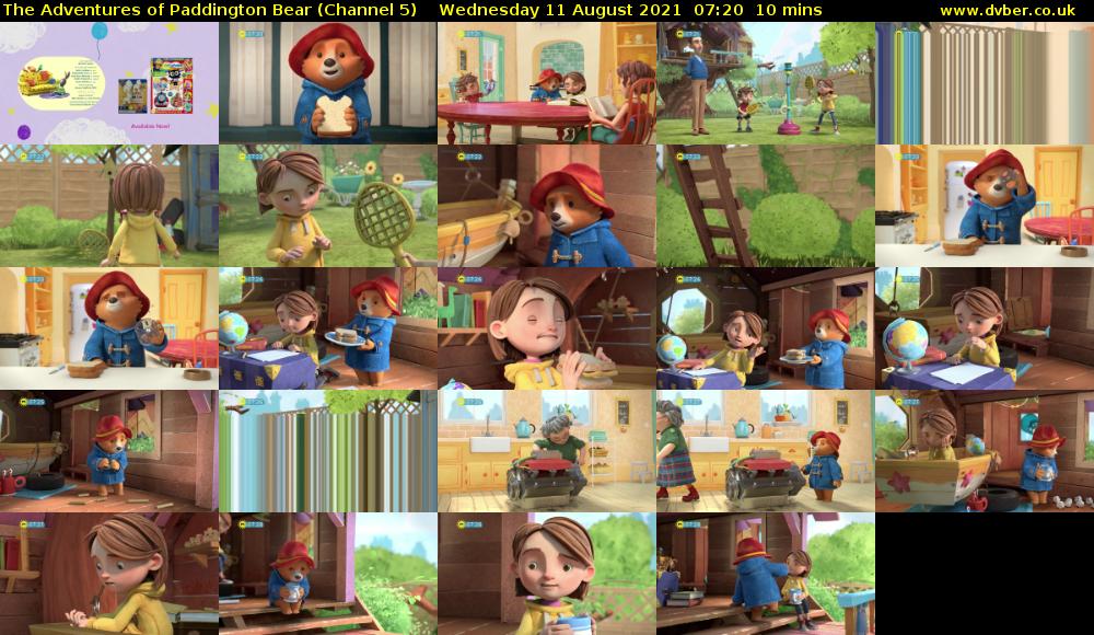 The Adventures of Paddington Bear (Channel 5) Wednesday 11 August 2021 07:20 - 07:30