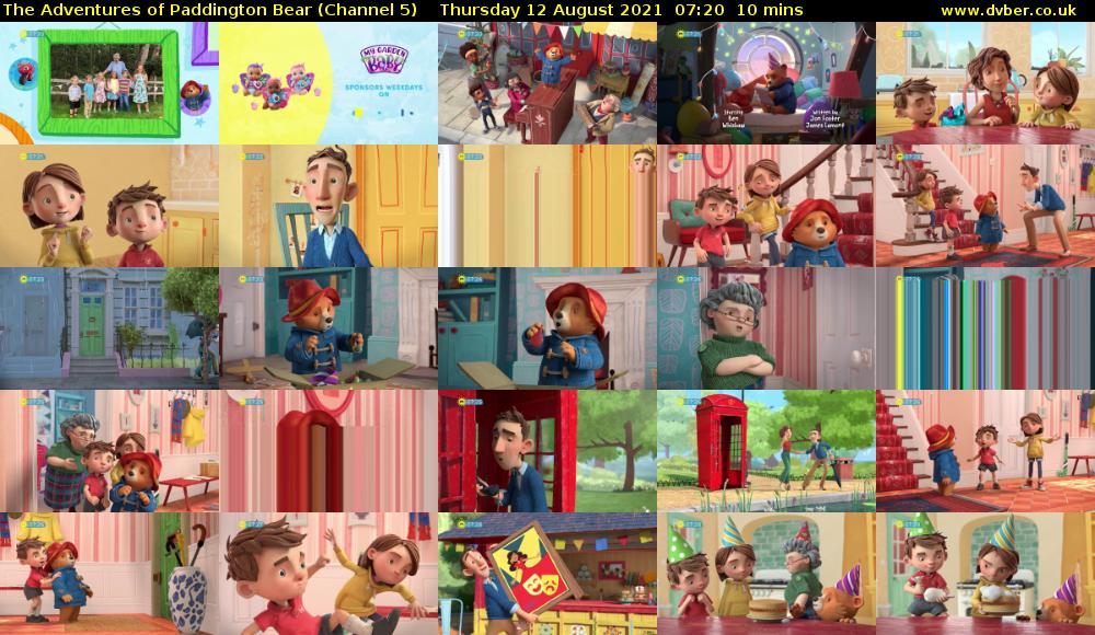 The Adventures of Paddington Bear (Channel 5) Thursday 12 August 2021 07:20 - 07:30
