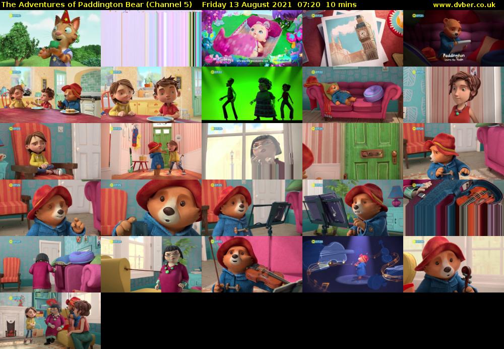 The Adventures of Paddington Bear (Channel 5) Friday 13 August 2021 07:20 - 07:30