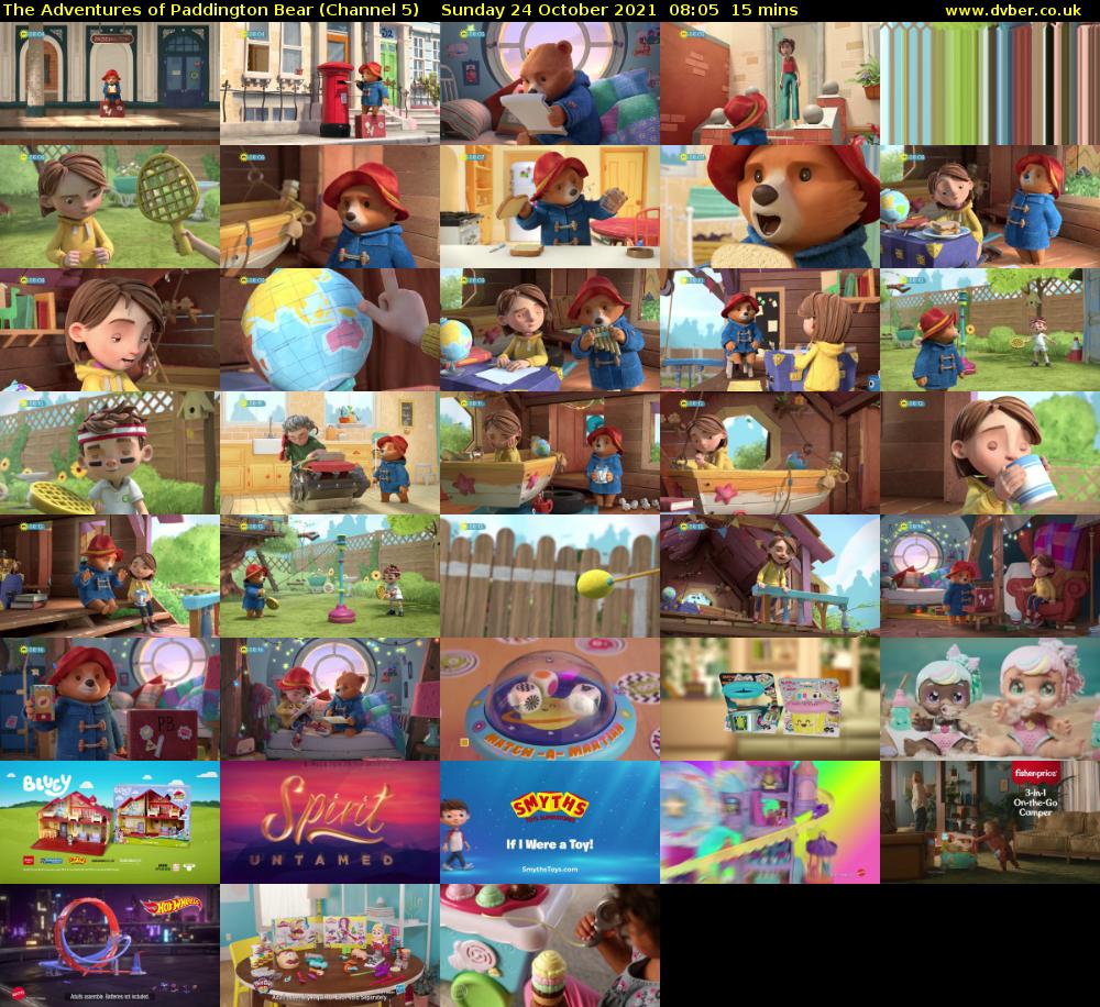 The Adventures of Paddington Bear (Channel 5) Sunday 24 October 2021 08:05 - 08:20