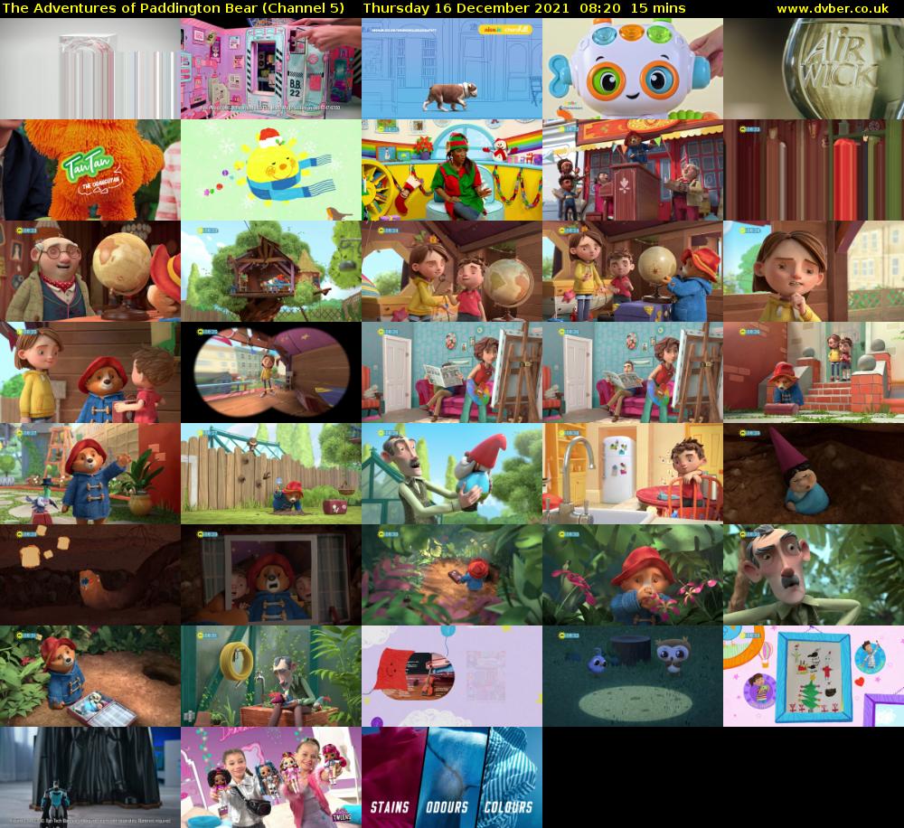 The Adventures of Paddington Bear (Channel 5) Thursday 16 December 2021 08:20 - 08:35