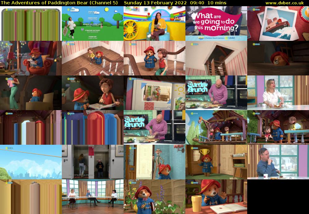 The Adventures of Paddington Bear (Channel 5) Sunday 13 February 2022 09:40 - 09:50