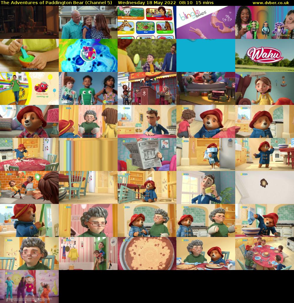 The Adventures of Paddington Bear (Channel 5) Wednesday 18 May 2022 08:10 - 08:25