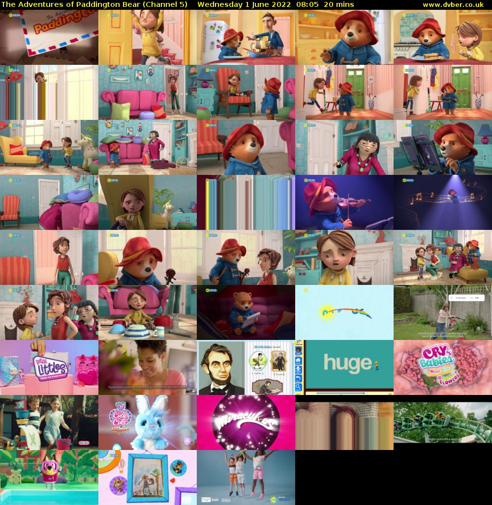 The Adventures of Paddington Bear (Channel 5) Wednesday 1 June 2022 08:05 - 08:25
