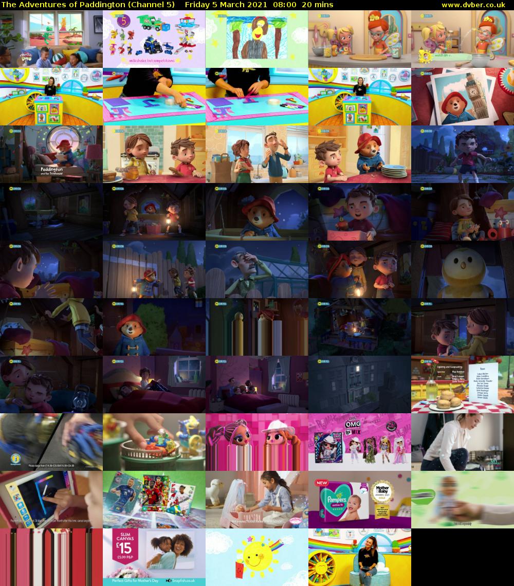 The Adventures of Paddington (Channel 5) Friday 5 March 2021 08:00 - 08:20